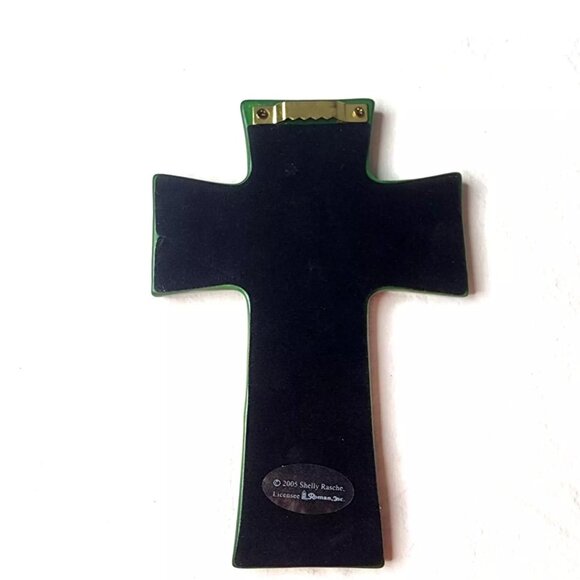 Shelly Rasche Roman Inc 7” Porcelain “Friends are a Blessing” Cross 2005 and Box - Picture 3 of 4